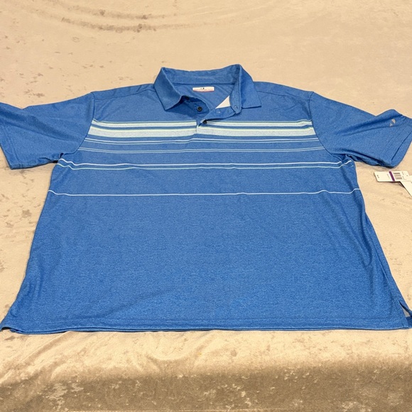 Grand Slam Other - Grand Slam Blue Striped Golf Polo Shirt UPF 50